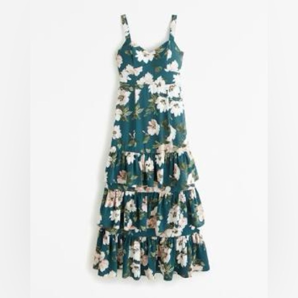 Abercrombie & Fitch Floral Tiered Maxi Dress **Tall** - Picture 6 of 6
